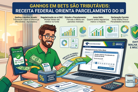 Os ganhos obtidos em apostas online no Brasil, as chamadas bets, são tributáveis.
